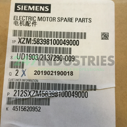 XZM:58398100049000 Siemens Image 3