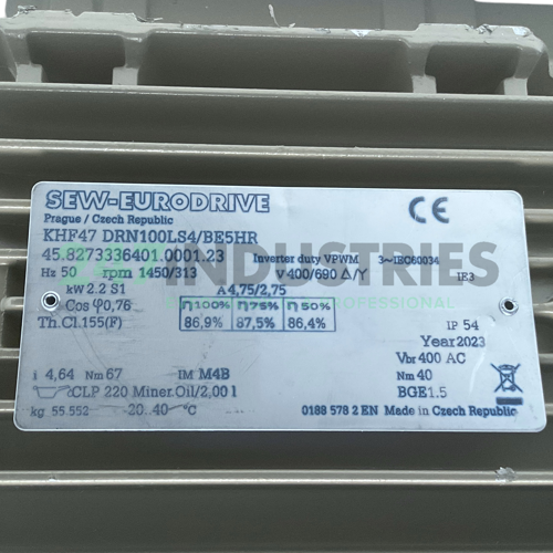 KHF47DRN100LS4/BE5HR SEW-EURODRIVE Image 4