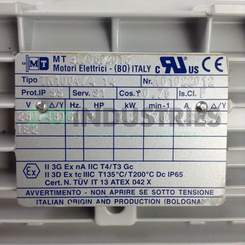 TN100A/4-B14 MT Motori Elettrici Image 2