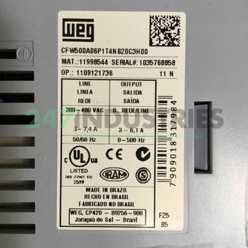 CFW500A06P1T4NB20C3H00 WEG Image 4