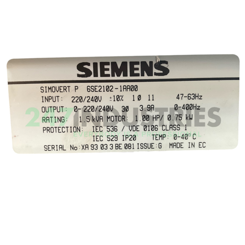 6SE2102-1AA00 Siemens Image 4