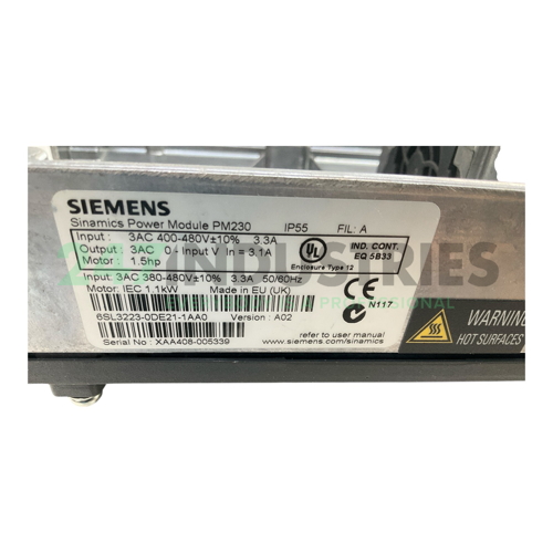 6SL3223-0DE21-1AA0 Siemens Image 4