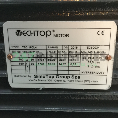 T2C160L-4-B3 TechTop Motor Image 4