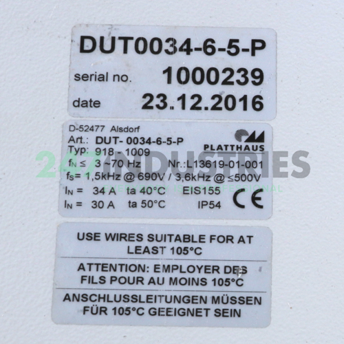 DUT-0034-6-5-P Platthaus Image 2