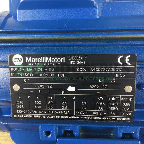 A4C0722A00017 Marelli Motori Image 2