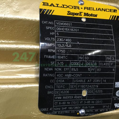 VEM3665T Baldor Image 4
