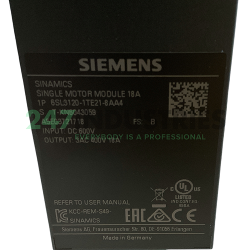 6SL3120-1TE21-8AA4 Siemens Image 4