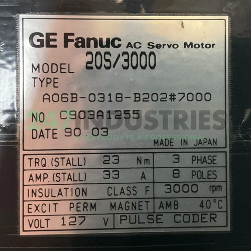 A06B-0318-B202#7000 Fanuc Image 4
