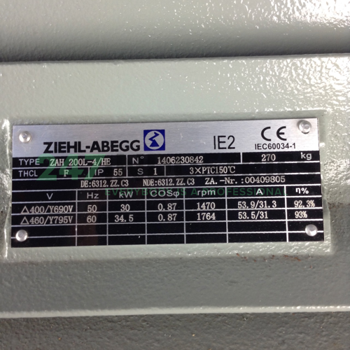 ZAH200L-4/HE-B3 Ziehl-Abegg Image 2