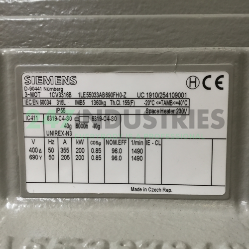 1LE5503-3AB69-0FH0-Z M1Y+​Q02+​Q72+​R62+​Y58 Siemens Image 4