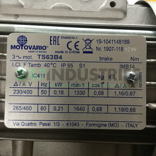 NMRV040I50-TS63B4 Motovario Image 4