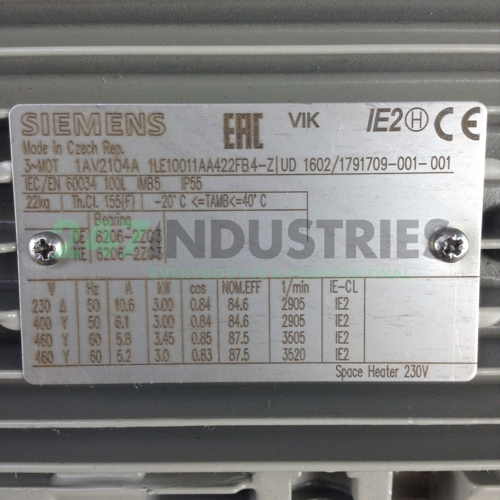 1LE1001-1AA42-2FB4-Z Siemens Image 2