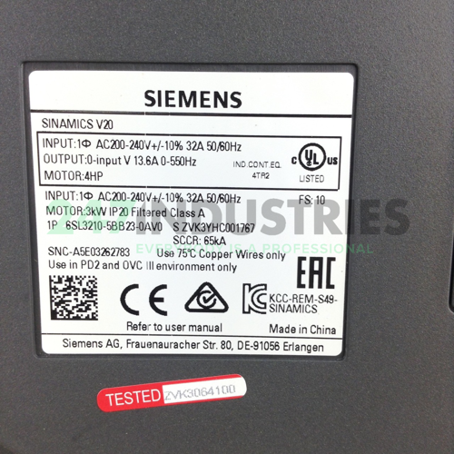 6SL3210-5BB23-0AV0 Siemens Image 2