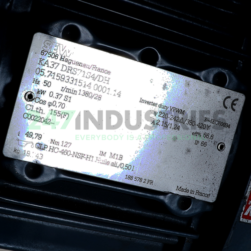 KA37/DRS71S4/DH SEW-EURODRIVE Image 2