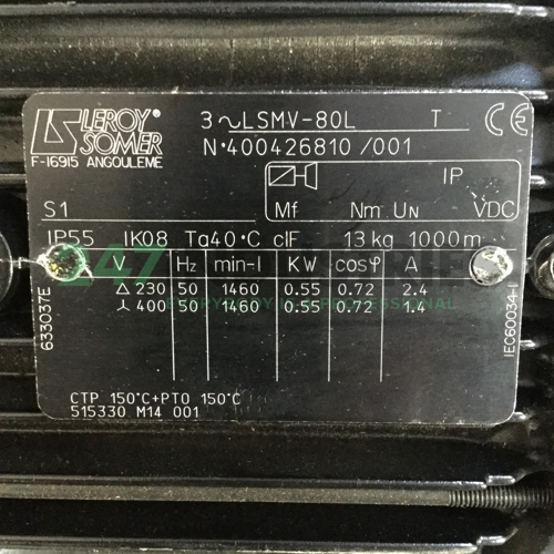 CB3031B5BD1-LSMV-80L Leroy Somer Image 5