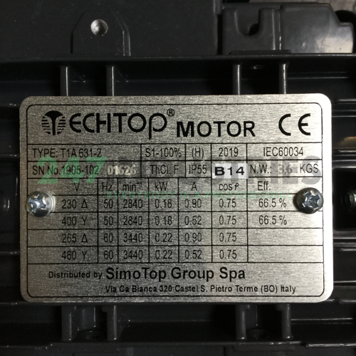 T1A631-2-B14 TechTop Motor Image 4