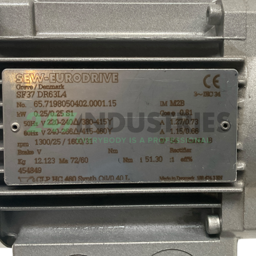 SF37DR63L4 SEW-EURODRIVE Image 4