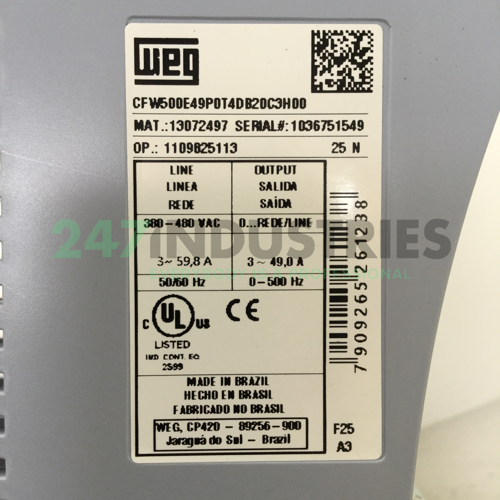 CFW500E49P0T4DB20C3H00 WEG Image 4