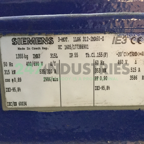 1LG6312-2MA60-Z A11+​D25+ Siemens Image 4